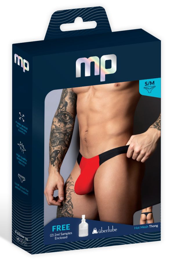 MP442-300 - Mesh Two-Tone Thong