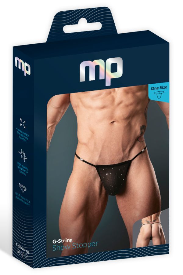 MP450-288 - 	Mesh G-String with glitters