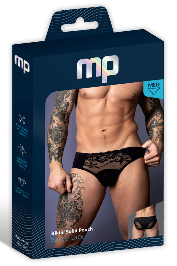 MP492-280 - Sassy Lace Bikini Solid Pouch