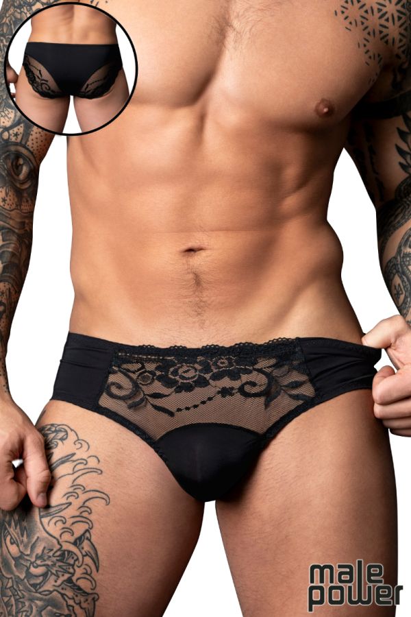 MP492-280 - Sassy Lace Bikini Solid Pouch