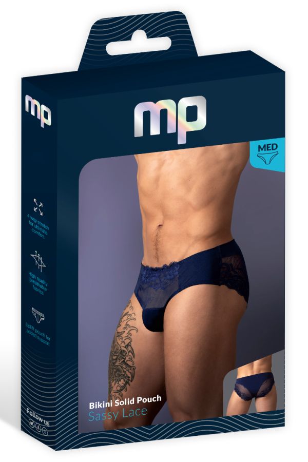 MP492-280 - Sassy Lace Bikini Solid Pouch