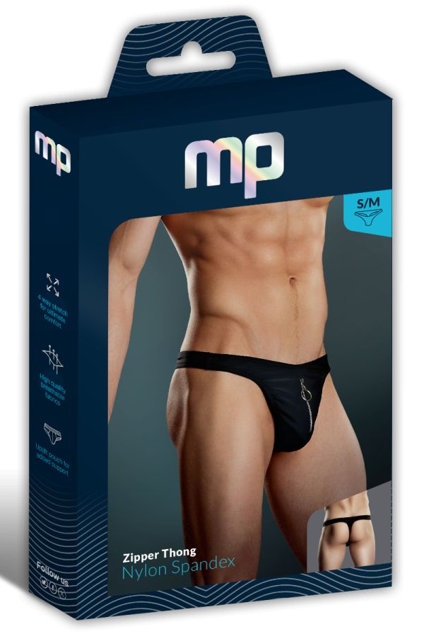 MPPAK-818 - Nylon/Spandex Zipper Thong