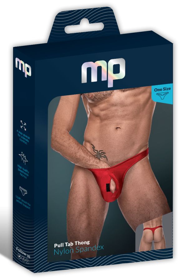MPPAK-834 - Nylon/Spandex Pull Tab Thong