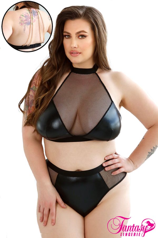 FAP648X - 2PC Wet Look Set