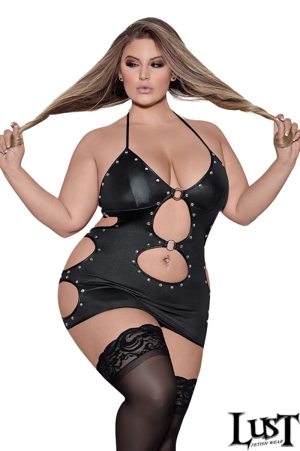 LUPAK-241X - Cutout Stud Dress