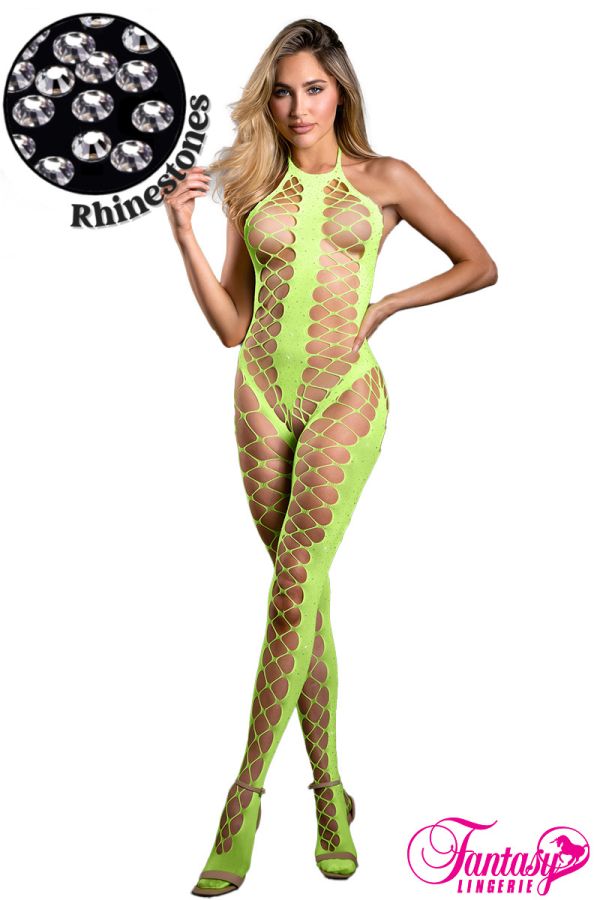 FASF1005 - Rhinestone Bodystocking