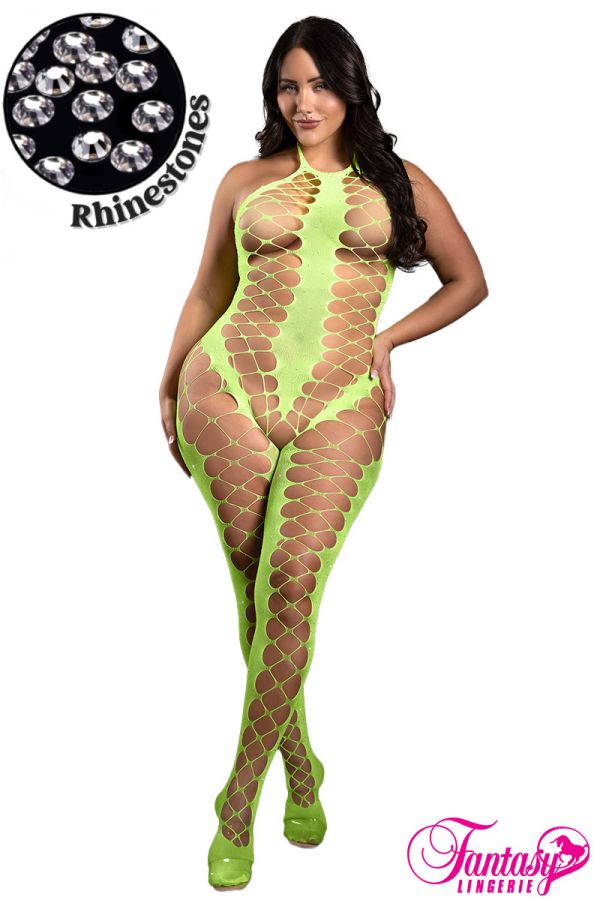 FASF1005 - Rhinestone Bodystocking