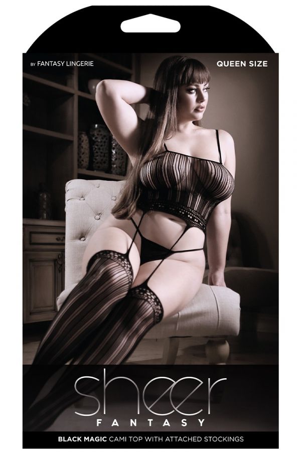 PROMO35-FASF904X - Garter Top Bodystocking