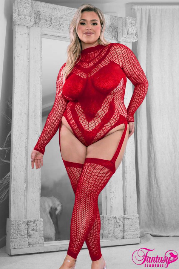 FASF978 - Long Sleeve Teddy Bodystocking