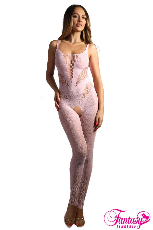 FASF987 - Floral Net Bodystocking