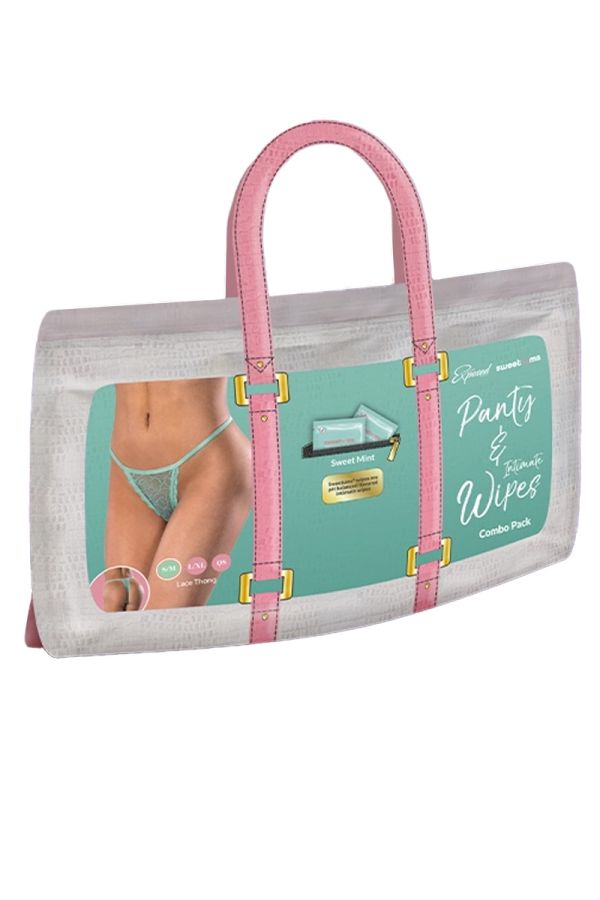 EXW410X – Lace Thong & Wipes