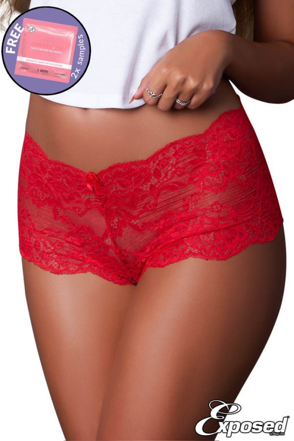 MSW440 – Lace Boyshort & Wipes